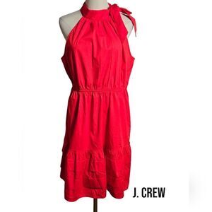 J. Crew Women's Red Halter Dress Plus Size NWT